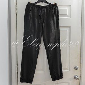 Eddie Bauer Women's Polar Fleece Lined Pull On Pants BLACK
